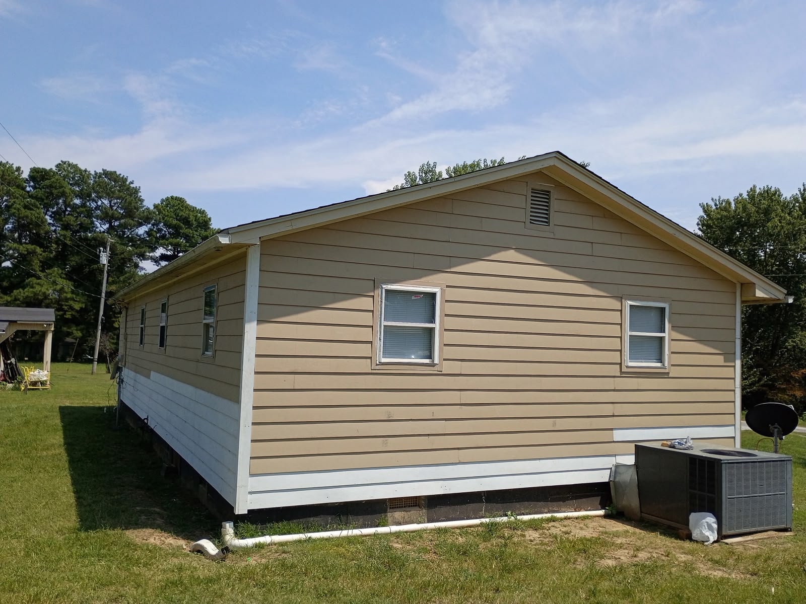 Exterior carpentry and repair work on a residential home